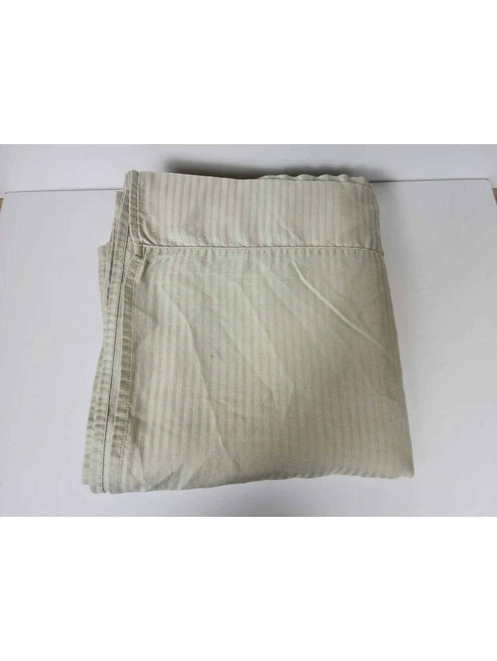Royal Sateen Egyptian Cotton King Green Stripe Flat Sheet